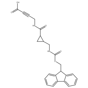 rac-4-{[(1R,2S)-2-[({[(9H-fluoren-9-yl)methoxy]carbonyl}amino)methyl]cyclopropyl]formamido}but-2-ynoic acid结构式