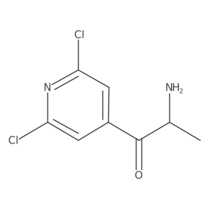 2-Amino-1-(2,6-dichloropyridin-4-yl)propan-1-one结构式