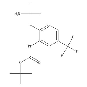 tert-butyl N-[2-(2-amino-2-methylpropyl)-5-(trifluoromethyl)phenyl]carbamate结构式