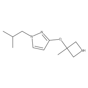3-[(3-methylazetidin-3-yl)oxy]-1-(2-methylpropyl)-1H-pyrazole Structure