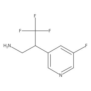 3,3,3-Trifluoro-2-(5-fluoropyridin-3-yl)propan-1-amine结构式
