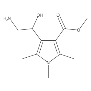 methyl 4-(2-amino-1-hydroxyethyl)-1,2,5-trimethyl-1H-pyrrole-3-carboxylate结构式