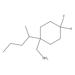 [4,4-Difluoro-1-(pentan-2-yl)cyclohexyl]methanamine结构式