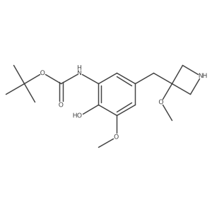 tert-butyl N-{2-hydroxy-3-methoxy-5-[(3-methoxyazetidin-3-yl)methyl]phenyl}carbamate结构式