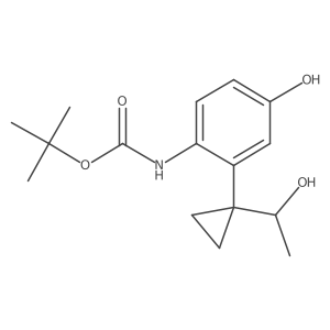 tert-butyl N-{4-hydroxy-2-[1-(1-hydroxyethyl)cyclopropyl]phenyl}carbamate结构式