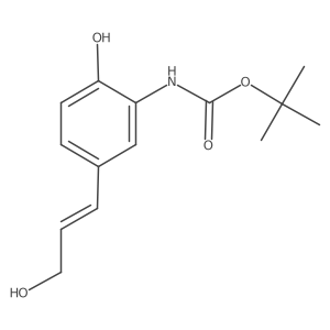 tert-butyl N-[2-hydroxy-5-(3-hydroxyprop-1-en-1-yl)phenyl]carbamate结构式