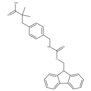 3-[4-[(9H-Fluoren-9-ylmethoxycarbonylamino)methyl]phenyl]-2,2-dimethylpropanoic acid Structure