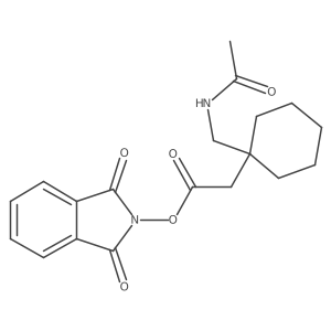1,3-dioxo-2,3-dihydro-1H-isoindol-2-yl 2-[1-(acetamidomethyl)cyclohexyl]acetate结构式