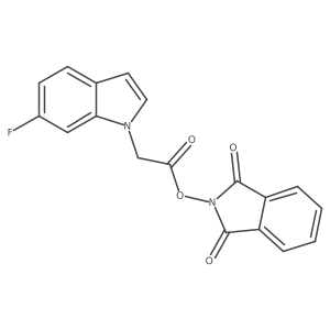 1,3-dioxo-2,3-dihydro-1H-isoindol-2-yl 2-(6-fluoro-1H-indol-1-yl)acetate结构式