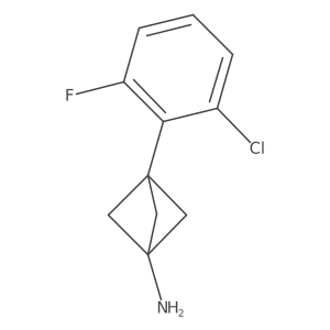 3-(2-Chloro-6-fluorophenyl)bicyclo[1.1.1]pentan-1-amine Structure