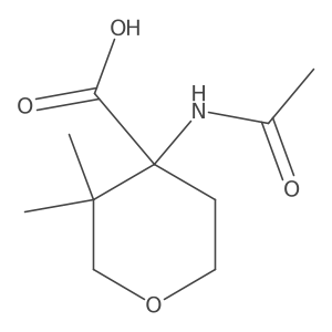 4-Acetamido-3,3-dimethyloxane-4-carboxylic acid结构式