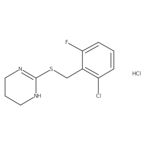 2-((2-Chloro-6-fluorobenzyl)thio)-1,4,5,6-tetrahydropyrimidine hydrochloride Structure