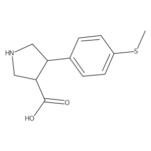 4-[4-(Methylsulfanyl)phenyl]pyrrolidine-3-carboxylic acid结构式
