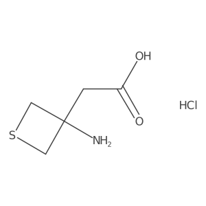 2-(3-Aminothietan-3-yl)acetic acid;hydrochloride结构式