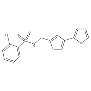 2-chloro-N-{[4-(furan-2-yl)thiophen-2-yl]methyl}benzene-1-sulfonamide Structure