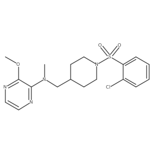 N-{[1-(2-chlorobenzenesulfonyl)piperidin-4-yl]methyl}-3-methoxy-N-methylpyrazin-2-amine结构式
