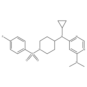 N4-cyclopropyl-N4-[1-(4-fluorobenzenesulfonyl)piperidin-4-yl]-N6,N6-dimethylpyrimidine-4,6-diamine Structure