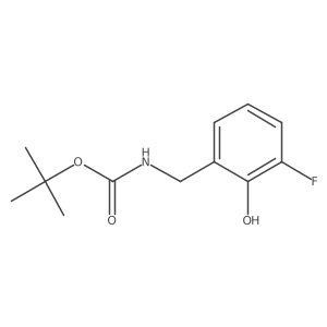 tert-Butyl 3-fluoro-2-hydroxybenzylcarbamate Structure