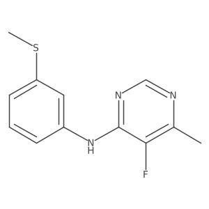 5-fluoro-6-methyl-N-[3-(methylsulfanyl)phenyl]pyrimidin-4-amine结构式