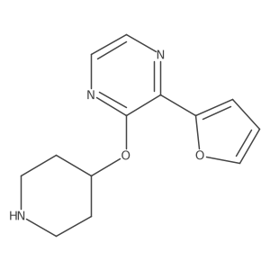 2-(Furan-2-yl)-3-(piperidin-4-yloxy)pyrazine Structure
