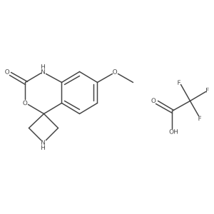 7-Methoxyspiro[1H-3,1-benzoxazine-4,3'-azetidine]-2-one;2,2,2-trifluoroacetic acid Structure