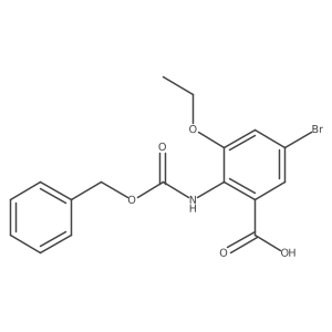 2-(((Benzyloxy)carbonyl)amino)-5-bromo-3-ethoxybenzoic acid Structure