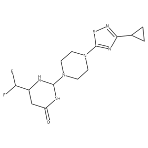 2-[4-(3-Cyclopropyl-1,2,4-thiadiazol-5-yl)piperazin-1-yl]-6-(difluoromethyl)-1,3-diazinan-4-one Structure
