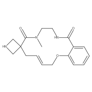 (3'E)-8'-methyl-2',5',7',8',9',10',11',12'-octahydrospiro[azetidine-3,6'-[1,8,11]benzoxadiazacyclotetradecin]-3'-ene-7',12'-dione结构式