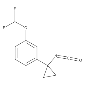 1-(Difluoromethoxy)-3-(1-isocyanatocyclopropyl)benzene Structure