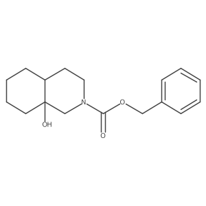 rac-benzyl (4aR,8aR)-8a-hydroxy-decahydroisoquinoline-2-carboxylate Structure