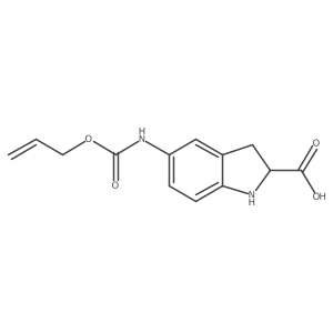 5-{[(prop-2-en-1-yloxy)carbonyl]amino}-2,3-dihydro-1H-indole-2-carboxylic acid Structure