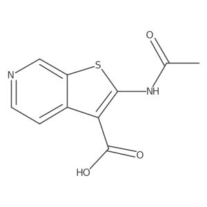 2-Acetamidothieno[2,3-c]pyridine-3-carboxylic acid结构式