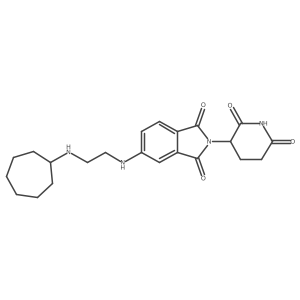 5-{[2-(cycloheptylamino)ethyl]amino}-2-(2,6-dioxopiperidin-3-yl)-2,3-dihydro-1H-isoindole-1,3-dione Structure