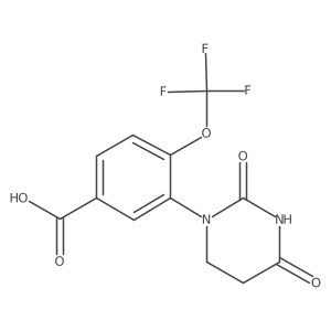 3-(2,4-Dioxohexahydropyrimidin-1-yl)-4-(trifluoromethoxy)benzoic acid结构式