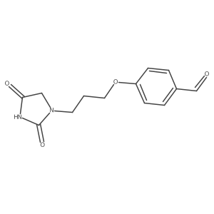 4-(3-(2,4-Dioxoimidazolidin-1-yl)propoxy)benzaldehyde Structure