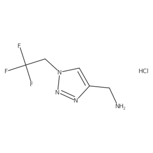 [1-(2,2,2-trifluoroethyl)triazol-4-yl]methanamine;hydrochloride结构式