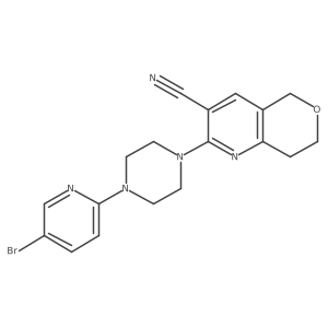 2-[4-(5-bromopyridin-2-yl)piperazin-1-yl]-5H,7H,8H-pyrano[4,3-b]pyridine-3-carbonitrile结构式