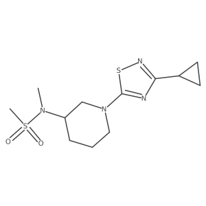 N-[1-(3-cyclopropyl-1,2,4-thiadiazol-5-yl)piperidin-3-yl]-N-methylmethanesulfonamide结构式