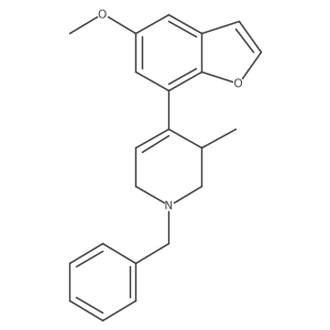 1,2,3,6-Tetrahydro-4-(5-methoxy-7-benzofuranyl)-3-methyl-1-(phenylmethyl)pyridine结构式