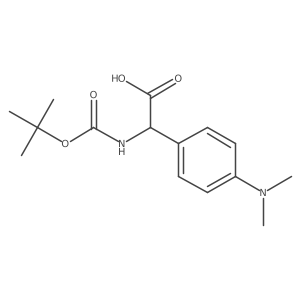 (2R)-2-[4-(dimethylamino)phenyl]-2-[(2-methylpropan-2-yl)oxycarbonylamino]acetic acid结构式