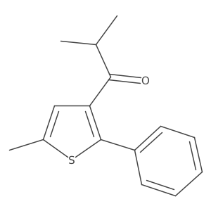 2-Methyl-1-(5-methyl-2-phenyl-3-thienyl)-1-propanone Structure