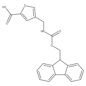 4-[(9H-Fluoren-9-ylmethoxycarbonylamino)methyl]thiophene-2-carboxylic acid Structure