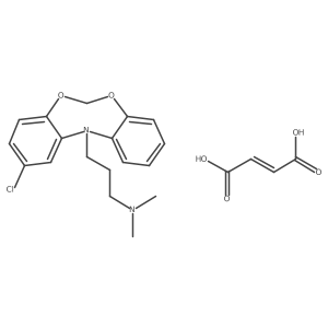 12H-Dibenzo[d,g][1,3,6]dioxazocine-12-propanamine, 2-chloro-N,N-dimethyl-, (2Z)-2-butenedioate (1:1)结构式