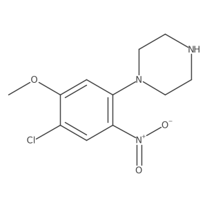 1-(4-Chloro-5-methoxy-2-nitrophenyl)piperazine Structure