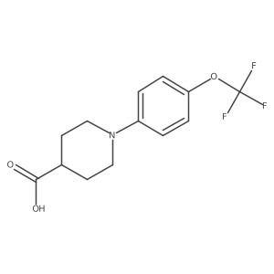1-(4-(Trifluoromethoxy)phenyl)piperidine-4-carboxylic acid结构式