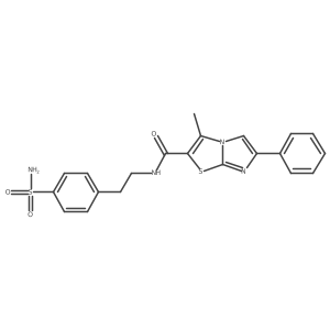 3-methyl-6-phenyl-N-(4-sulfamoylphenethyl)imidazo[2,1-b]thiazole-2-carboxamide Structure