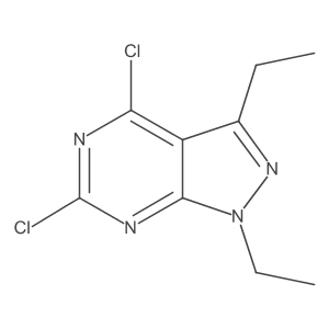 4,6-Dichloro-1,3-diethyl-1H-pyrazolo[3,4-D]pyrimidine结构式