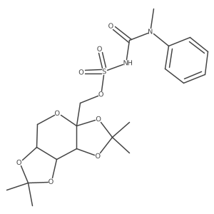 ((3aS,5aR,8aR,8bS)-2,2,7,7-tetramethyltetrahydro-3aH-bis([1,3]dioxolo)[4,5-b:4',5'-d]pyran-3a-yl)methyl (methyl(phenyl)carbamoyl)sulfamate结构式