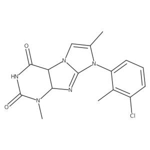 6-(3-Chloro-2-methylphenyl)-4,7-dimethyl-4a,9a-dihydropurino[7,8-a]imidazole-1,3-dione Structure