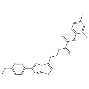 N1-(2,4-difluorophenyl)-N2-(2-(2-(4-methoxyphenyl)thiazolo[3,2-b][1,2,4]triazol-6-yl)ethyl)oxalamide结构式